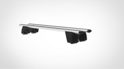 Багажник на крышу Turtle Tourmaline V3 Silver, для а/м со штатными местами крепления, серебристый