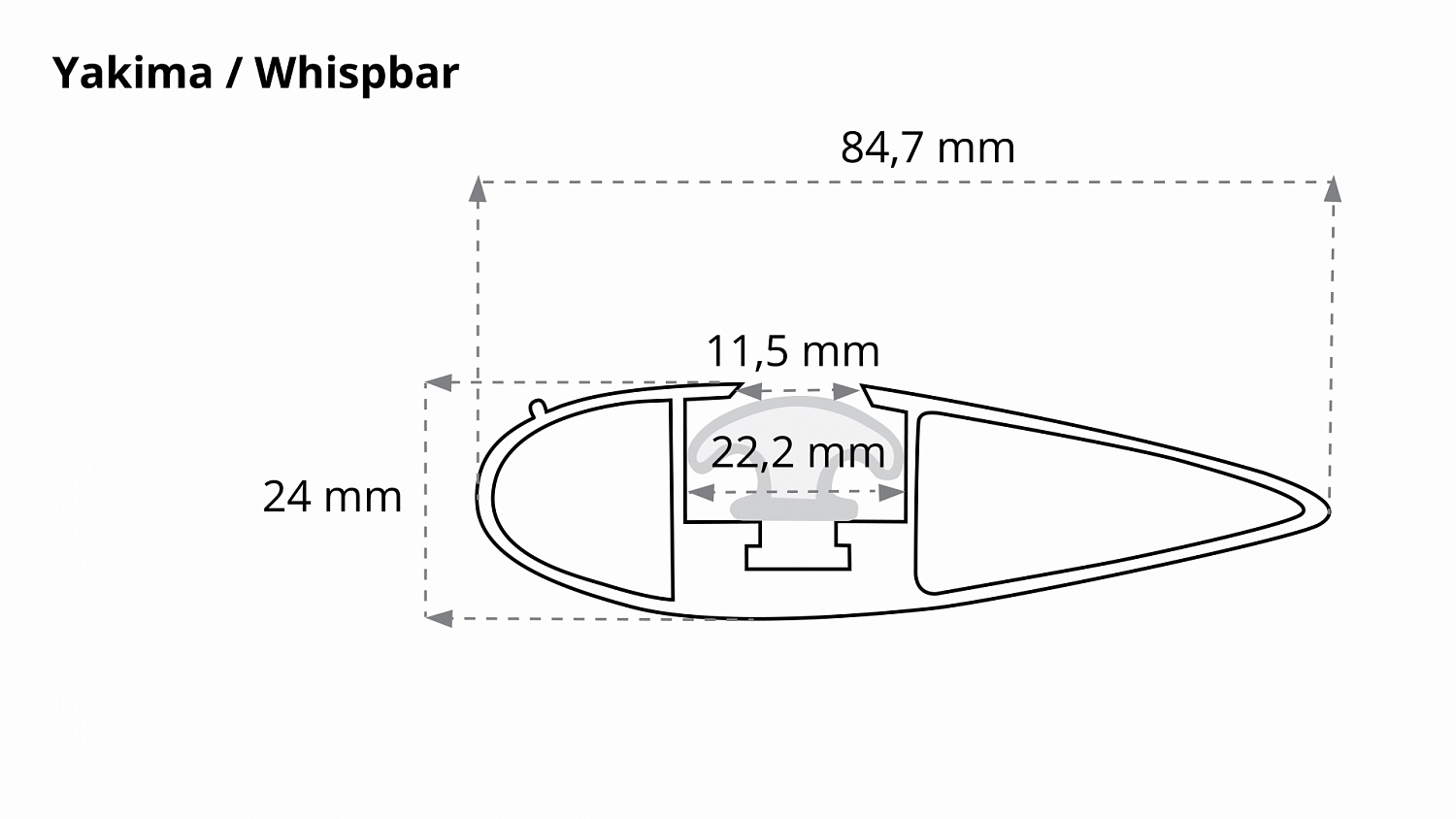 Комплект багажника Yakima FlushBar S8Y, серебристый