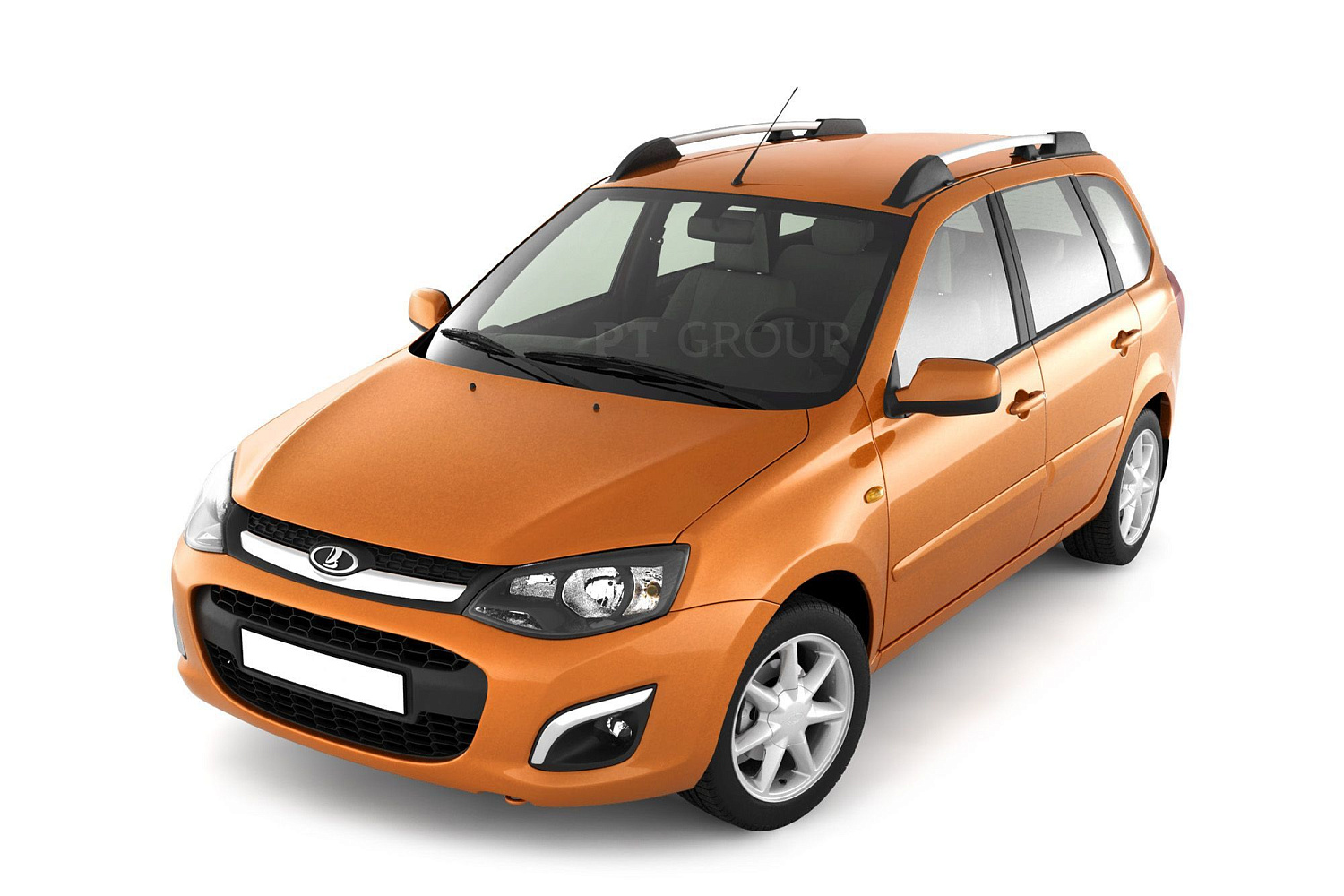 Рейлинги ПТ ГРУПП "Усиленные" для а/м Lada Kalina II универсал / Lada Granta универсал, чёрные
