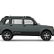 Рейлинги ПТ ГРУПП "Усиленные" с поперечинами для а/м Lada Niva Legend 5-дв, серебристые