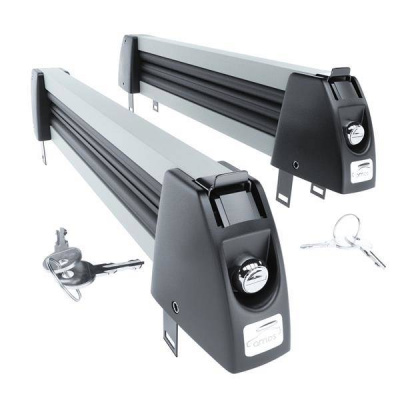 Крепление на багажные дуги для перевозки лыж и сноубордов Amos Ski Lock 3 Alu Silver серебристого цвета, алюминиевое