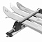 Крепление на багажные дуги для перевозки лыж и сноубордов Amos Ski Lock 3 Alu Silver серебристого цвета, алюминиевое