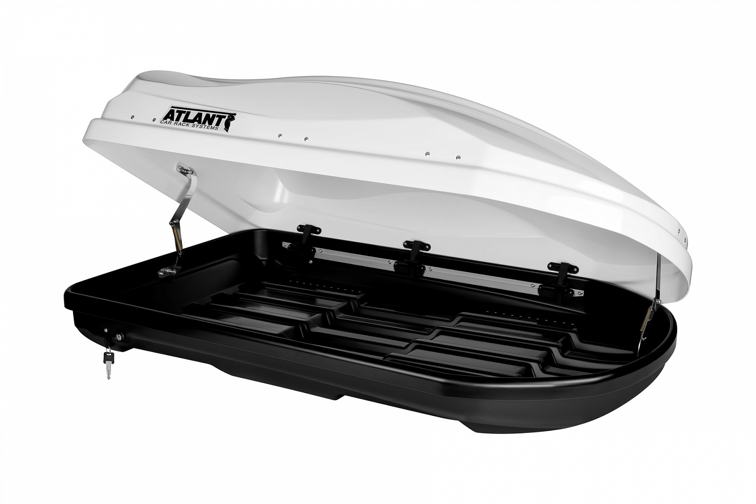 Автобокс на крышу Atlant Diamond 352, белый глянцевый
