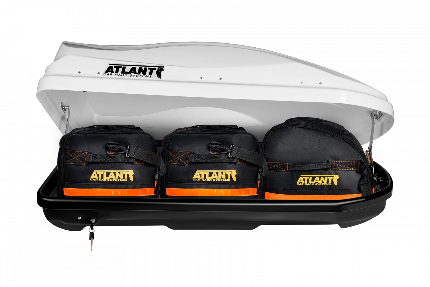 Автобокс на крышу Atlant Diamond 352, белый глянцевый