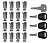 Набор замков Thule One-Key System 16-pack для автомобильного багажника (16 шт)
