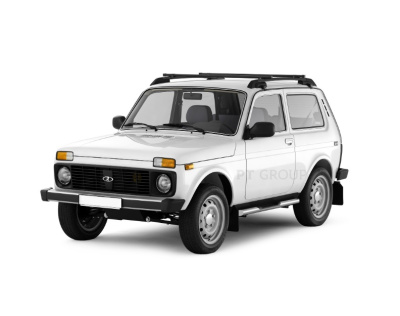 Рейлинги ПТ ГРУПП "Усиленные" с поперечинами для а/м Lada Niva Legend 3-дв, чёрные