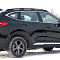 Рейлинги АПС серого цвета для автомобиля Haval F7, с боковым резьбовым креплением под багажник