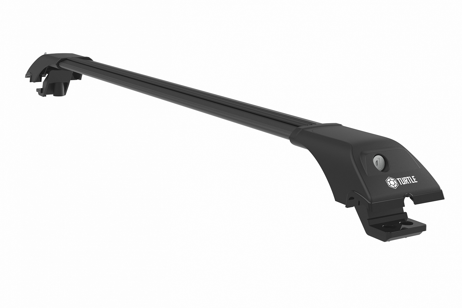 Багажник на крышу Turtle Tourmaline V1 Black, для а/м с классическими рейлингами, чёрный