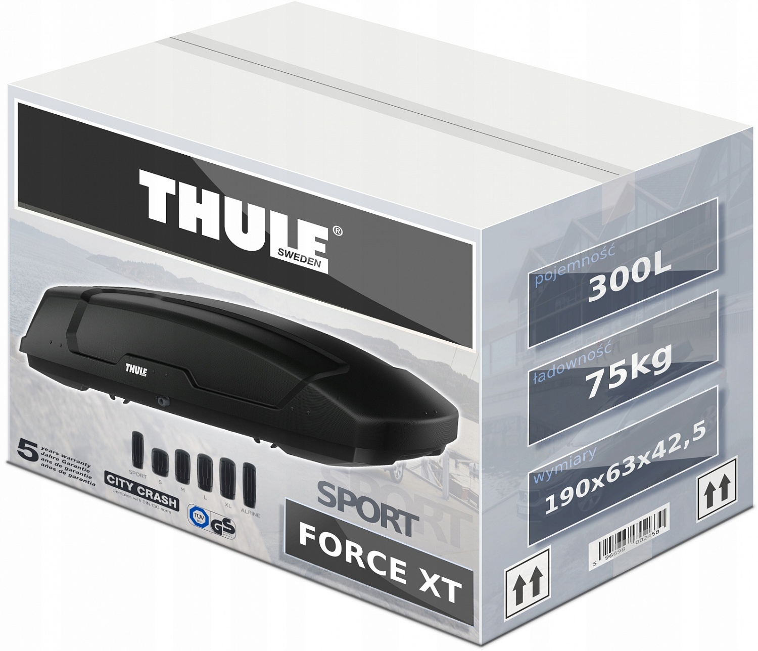 Автобокс на крышу Thule Force XT Sport, чёрный матовый