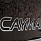 Автобокс на крышу CAYMAN 420, чёрный глянцевый с выделением красного