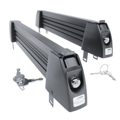 Крепление на багажные дуги для перевозки лыж и сноубордов Amos Ski Lock 3 Alu Black чёрного цвета, алюминиевое