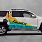 Рейлинги АПС серебристого цвета для автомобиля Volkswagen Amarok