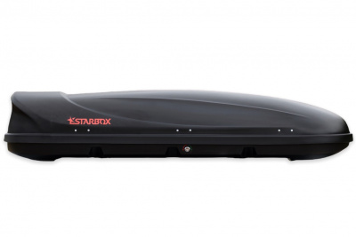 Автобокс на крышу StarBOX Saturn, чёрный матовый. Двухстороннее открытие