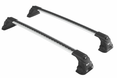 Багажник на крышу Turtle Air 3 Plus 122 Silver, для а/м со штатными местами крепления, 122 см, серебристый